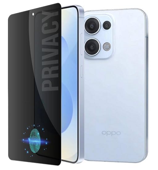 Image of FG Glue - Privacy Tempered Glass Screen Protector Guard For Oppo Reno 13 5G|1 Pack Front Glass|Black