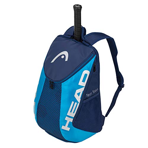 HEAD Mochila de tênis Tour Team 2 raquetes com alças acolchoadas e compartimento para sapatos – Azul marinho, tamanho único
