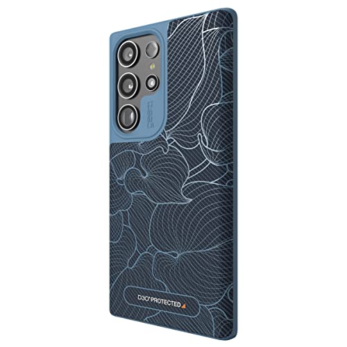 Coque Samsung S23 Ultra ZAGG Gear4 London en tissu bleu avec protection anti-chute D3O
