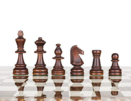 Staunton No. 6 Tournament Chess Pieces - Wooden Standard Chessmen - Weighted, Felted - Standard Size…