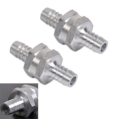 Lezed 2 Piezas 8mm Válvula de retención de combustible de Aluminio aleación,...