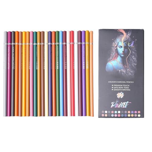 Zegaqae 24 Lápices De Colores, Lápices de Colores para Niños, Herramientas de Escritura Resistentes a la Rotura y que se pueden mezclar fácilmente para Dibujos e Ilustración para Jóvenes y