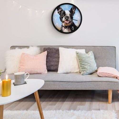Horloge murale moderne au design épuré et finitions soignées pour salon
