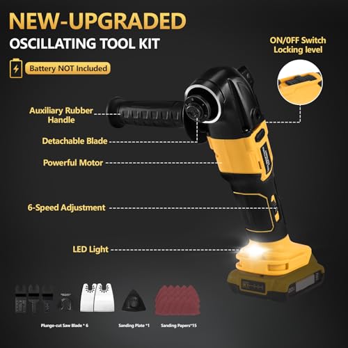 Cordless Oscillating Tool Compatible with DeWalt