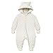 Produktbild Baby Winter Fleece Overall mit Kapuze Schneeanzüge Footed Strampler Spielanzug Jumpsuit, Beige 12-18 Monate