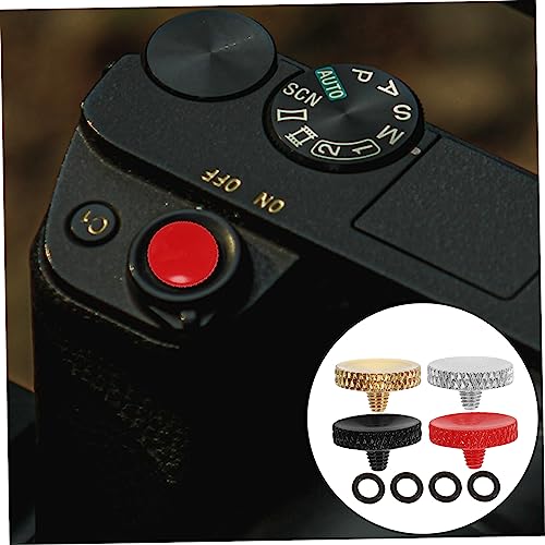 Gadpiparty 4pcs Shutter Release Button for Camera Aluminum Alloy Flat Shutter Replacement for DSLR - Thumbnail 6