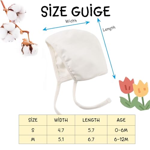 Image of JANGANNSA Newborn Baby Hospital Hat Infant Set Head Cap Lovely Ears Belt Beanie 0-8Months