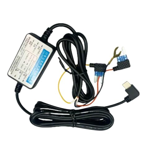 Kit Cableado USB C Dash Cam - Protección Continua De La Cámara De Salpicadero, Cable Automotriz Universal | Cable De Alimentación Con Fusible De 3 Núcleos De 12V-24V A 5V 2.5A, Fuente De Alimentación