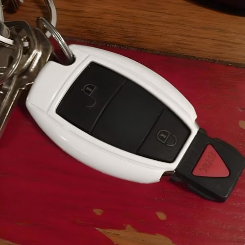 Coque de clé Mercedes iJDMTOY blanc anti-choc pour boîtier télécommande - 6