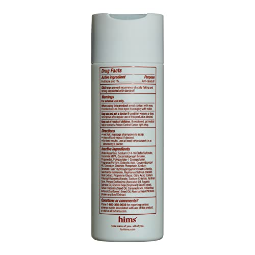 Hims Dandruff Detox Shampoo - Dermatologist Formulated Dry Scalp & Dandruff Shampoo - For Dry, Oily, Itchy, Flaky Scalp - Anti Dandruff Shampoo With 1% Zinc Pyrithione, Argan Oil & Avocado Oil - 2 X 6.4 Fl Oz #TOP1