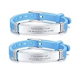 Produkt-Detail: Stil: Anti Verloren Kind ID-Armband * Material: Edelstahl & Silikon,Metall/Latex Allergie freundlich,Sehr angenehm zu tragen, wasserdicht und Low-Allergie.GRÖSSE: die Länge ist 5