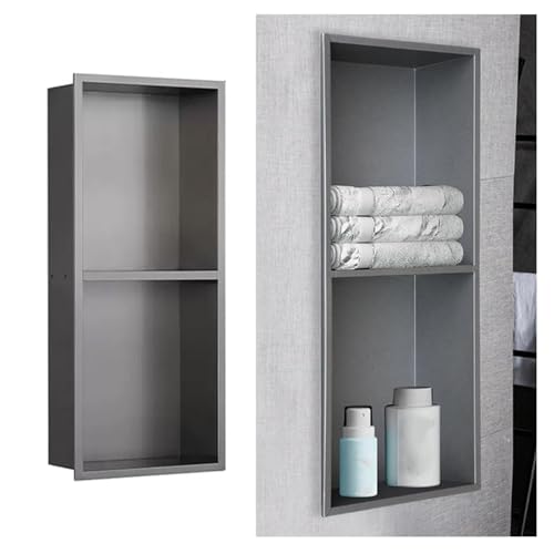 Rangement intégré douche en acier inoxydable pour gagner de la place au mur