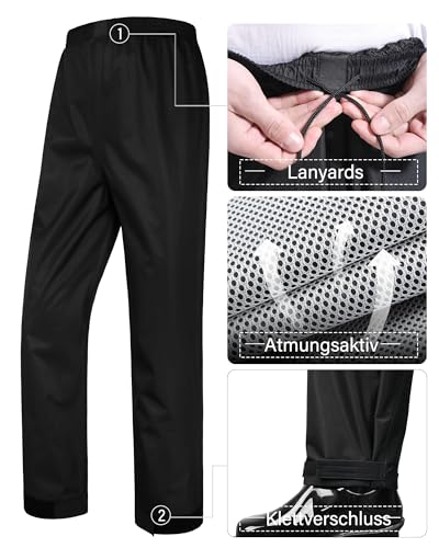 Coutyuyi Herren & Damen Regenanzug Reflektierender 100% Wasserdichter Anzug Outdoor Regenmantel Winddicht Regenjacke – Bild 5