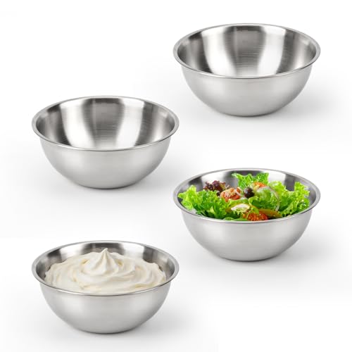 Set de 4 tazones de acero inoxidable de 6.3 pulgadas miniatura 1