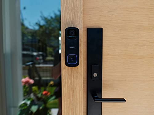 Lorex 2K Wireless WiFi Smart Video Doorbell Camera w/No Subscription Fee - Smart Security Lighting, Night Vision, Battery-Powered, Motion Detection (Black) thumbnail 9