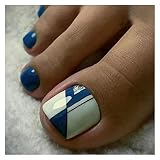 Glitter Crystal Prensa francesa en las uñas de los pies Decoración de diamantes Uñas postizas Cabeza cuadrada Uñas artificiales Parche for pies Uñas postizas Corea DIY Crema Lujo INS Vintage Elegante