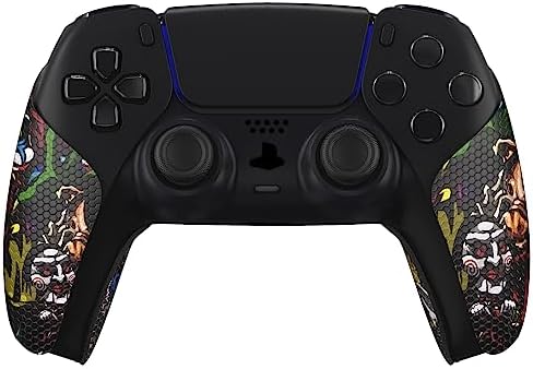 eXtremeRate PlayVital Grip Sticker do ps5 Kontrolera,Miękkie Gumowe Podkładki Uchwyty do ps5 Kontrolera,Antypoślizgowy Skin na Kontrolera do ps5-Czarny