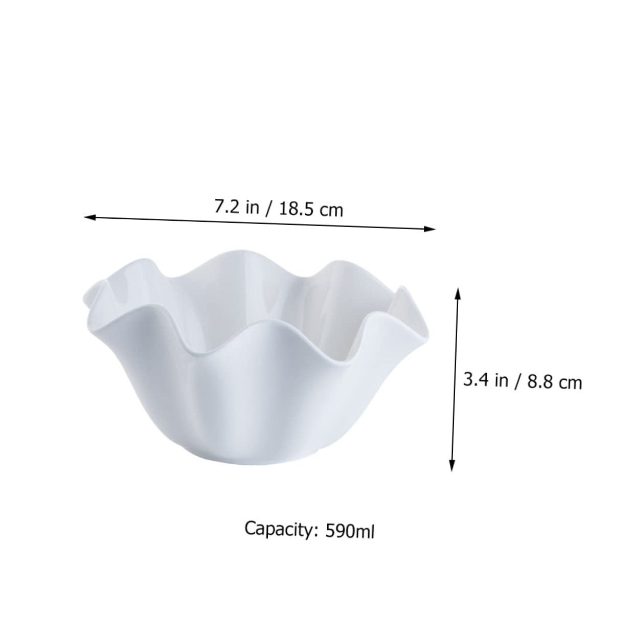 Ceramic Food Serving Bowl Decorative Soup Bowl for Salad Dessert and Fruits Serving Bowl for Home Parties and Restaurants Versatile Kitchen