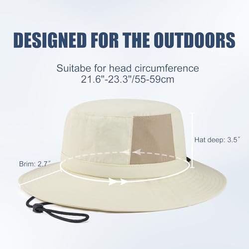 Image of FUICUI Quick Dry Sun Bucket Hat for Men Women Outdoor Unisex Packable Travel Cap