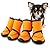 Petbobi Waterproof Dog Shoe Fluorescent Orange Dog Boots Adjustable Straps and Rugged Anti-Slip Sole Paw Protectors for All Weather Comfortable Easy to Wear Suitable for Small Dog (XS)