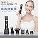 HOHOLE 5-in-1 Bikini Trimmer for Women, IPX7 Waterproof Electric Razors Shaver, Cordless Body Hair Trimmer, Facial & Pubic Hair Removal, Ceramic Blade (Black)