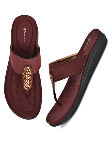 Image of HEALTH FIT EXTRA SOFT Women's Comfortable Memory Foam Doctor Slippers /Flip-Flops|Fashionable Casual & Stylish|Lightweight & Breathable|Outdoor Synthetic Casual Chappals Sandals Ladies & Girls HF23