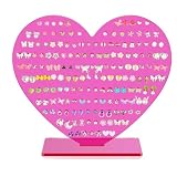 Soporte para pendientes de corazón | Joyero de acrílico para orejas – para pendientes colgantes – para coleccionistas niñas esposas madres casa cajonera baño habitación ferias boutique salón