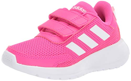 adidas Unisex-Kid's Tensaur Run C Sneaker, Shock Pink/FTWR White/Shock Red, 3 M US