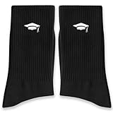 AYQJCBGC Funny Graduation Embroidered Socks Graduation Cap Crew Socks for Graduates, Graduations Gift Sock. (054)