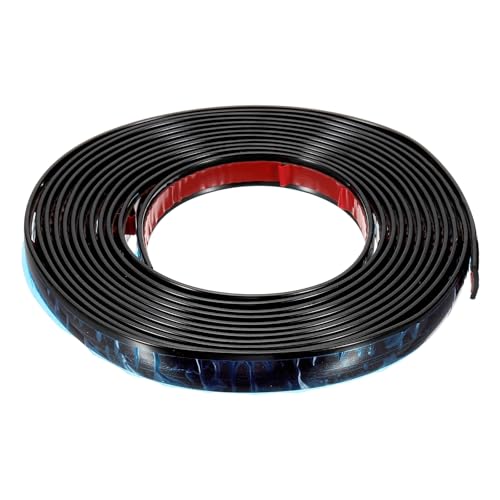 sourcing map Auto Molding Trim 3meter x 1.2cm Universal Car Bumper Strip Car Door Protector Strips Scratch-Proof for Vehicle Trucks SUV Door Window Bumper, Glossy Black