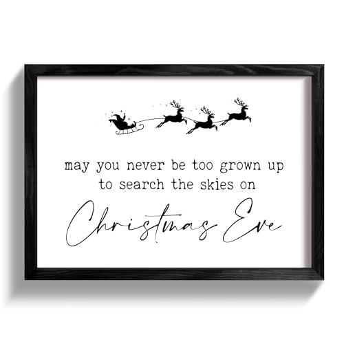 Farmhouse-Framed-Christmas-Wall-Decor-Sign-12x165-May-You-Never-Be-Too-Grown-Up-To-Search-The-Skies-On-Christmas-Eve-Wall-Art-for-Christmas-Decorations-Home-Decor-Black Farmhouse Framed Christmas Wall Decor Sign 12×165 May You Never Be Too Grown Up To Search The Skies On Christmas Eve Wall Art for Christmas Decorations Home Decor Black