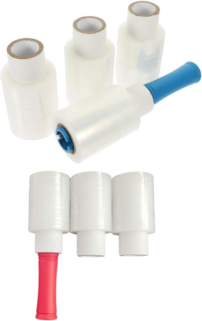 ERINGOGO 5pcs Self-Adhesive Credit Membrane Shrink Wrap Roll Plastic Wrap Stretch Roll for Moving Industrial Stretch Film Thick Design Easy to Use Random Color