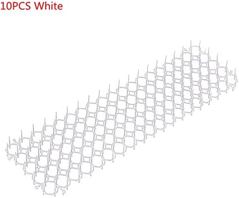VIGAN 10PCS Garden Prickle Strip Dig Stop Cat Deterrent Mat Spike Portable Anti-Cat Dog Outdoor Garden Supplies (10PCS White)