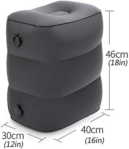 Miniatura 5 de Almohada inflable de viaje con alturas ajustables, cama de viaje para niños, asiento otomano para el hogar, oficina, automóvil, almohada para reposa