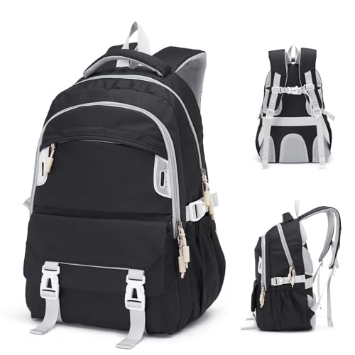 OutSpry Travel Backpack for Women and Men, 30L Ergonomic Casual Backpack, Multi-Purpose Daypack for Camping Hiking Traveling Outdoor, Midnight