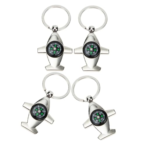Brújulas llavero mini 4 piezas BESPORTBLE zinc portátil