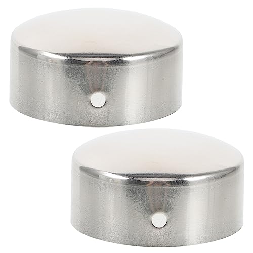OSALADI 2pcs Outdoor Decoration Stainless Steel Trim Metal Decor Stainless Handrail End Caps Wooden Handrail End Caps Pipe Plug Against The Wall Armrest Elbow Decorate Stainless Steel