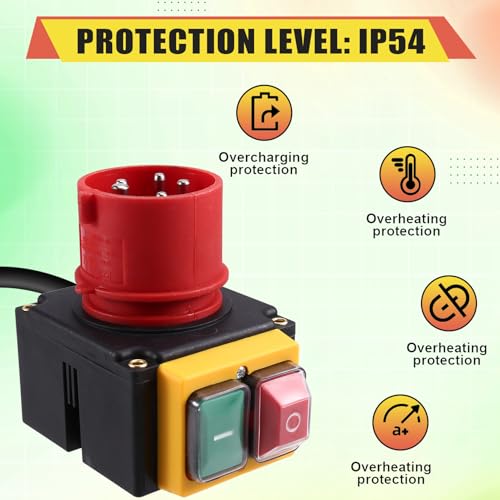 Interrupteur triphasé 400V 8A KOA7 5P boîtier de commande étanche bouton poussoir