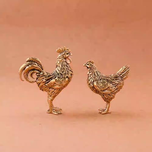 Statues miniatures de poulet décor de bureau rétro et zen - 8