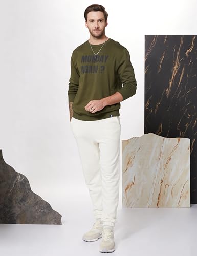 Image of Amazon Brand - Symbol Men Cotton Rich Light Weight Crew Neck Sweatshirt (Regular Fit)