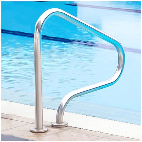 JENLER - Stainless Steel Pool Handrail - 304 Stainless Steel Pool Rail | Expansion Screws Included | 330lbs Load Capacity | 31.5x31.5inch | 800x800MM | for In-ground Pools | No pre embedding Required by JENLER - Used condition - US$103.28