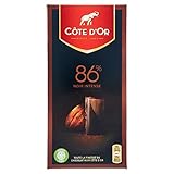 cote d'or carte vin Côte D'Or 86% Noir Brut Tablette 100g