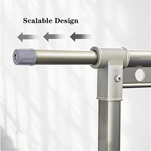 Portable Folding Clothes Drying Rack - Heavy Duty Aluminum Tripod, Space-Saving, Freestanding Laundry Rack with 360° Rotation and 4 Movable Casters for Easy Use,120Cm-B