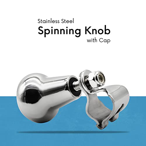 Marine City 316 Grade Stainless Steel Strong Durable Gloss Polished Finish Sport Boat Knob Spinning Ball Bearing Knob With Cap For Steering Wheels – Marines – Yachts – Kayaks – Boats (Pack Of 1) #TOP1