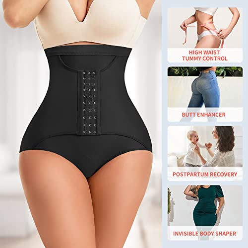 Haenpisy Butt Lifter Panties Womens High Waist Tummy Control Body Shaper Waist Cincher Panty Girdle Shapewear Underwear(Large, Black) #TOP5