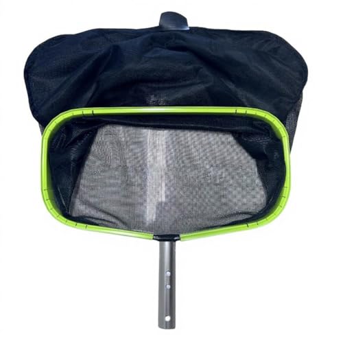 Épuisette de piscine légère en aluminium pour un nettoyage facile des feuilles et de la saleté – Design en maille fine pour piscine, étang et jacuzzi – Vert