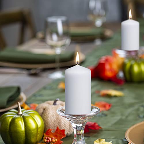 Bolsius 10 White Pillar Candles - 2.25 X 4.75 Inches - Premium European Quality - Individually Wrapped - 33 Hours Burn Time - Dripless Smokeless Unscented Dinner, Wedding, Party, & Restaurant Candles #TOP7