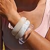 CXENSJH 3Pcs Chunky Acrylic Bracelets for Women Large Square Chunky Acrylic Resin Bangle Bracelets Set Jewelry(White) #1