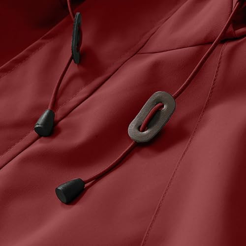Chaqueta impermeable mujer con capucha cortavientos ligera 7