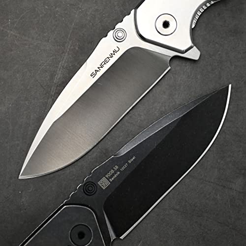 Sanrenmu 9008 faca dobrável ao ar livre (9008-SB)